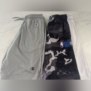 Champion Gray and Black NBA Kids Shorts Bundle